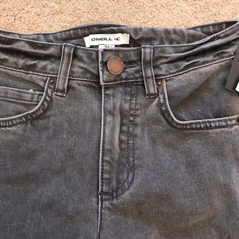 ONeill Skinny Jeans NEW Womens Size 0 Waist 24 Smoke Grey Anthony - Picture 8 of 16